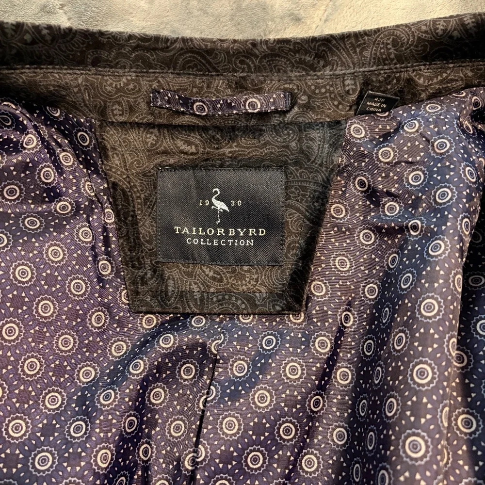 Tailorbyrd Mens Velour Navy Sport Coat - Size 42R - NWT